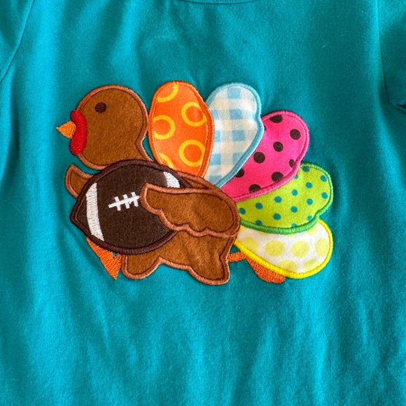 Thanksgiving Football Turkey Jumpsuit 0-3M - Picture 3 of 4